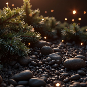 Amazing Digital Graphics Art Collection - Natural Green Pines & Leaves Artistic Graphic Textures Designs