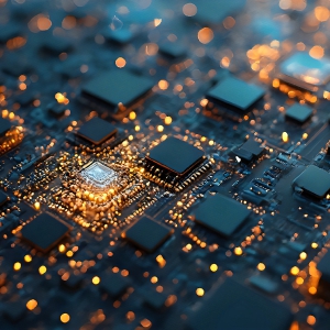 Amazing Graphics Art Collection: Gold, Blue, & Black Technology - HD Desktop Wallpaper & Backgrounds.