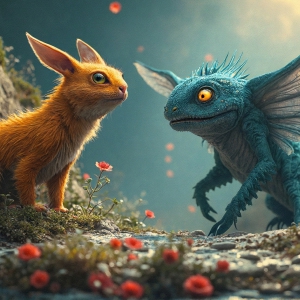 Amazing Alien Life forms and Planets. Fantasy Photographs, by Art by Innovation. Vibrant and detailed, high-resolution quality rendering of fantasy worlds with amazing creatures, both the fauna and flora, that might exist on alien worlds.