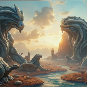 Amazing Alien Life forms and Planets. Fantasy Photographs, by Art by Innovation. Vibrant and detailed, high-resolution quality rendering of fantasy worlds with amazing creatures, both the fauna and flora, that might exist on alien worlds.