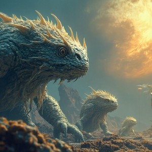 Amazing Alien Life forms and Planets. Fantasy Photographs, by Art by Innovation. Vibrant and detailed, high-resolution quality rendering of fantasy worlds with amazing creatures, both the fauna and flora, that might exist on alien worlds.