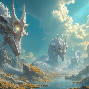 Amazing Alien Life forms and Planets. Fantasy Photographs, by Art by Innovation. Vibrant and detailed, high-resolution quality rendering of fantasy worlds with amazing creatures, both the fauna and flora, that might exist on alien worlds.