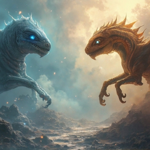 Amazing Alien Life forms and Planets. Fantasy Photographs, by Art by Innovation. Vibrant and detailed, high-resolution quality rendering of fantasy worlds with amazing creatures, both the fauna and flora, that might exist on alien worlds.