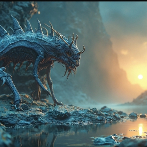 Amazing Alien Life forms and Planets. Fantasy Photographs, by Art by Innovation. Vibrant and detailed, high-resolution quality rendering of fantasy worlds with amazing creatures, both the fauna and flora, that might exist on alien worlds.