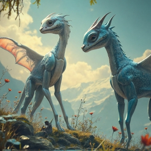 Amazing Alien Life forms and Planets. Fantasy Photographs, by Art by Innovation. Vibrant and detailed, high-resolution quality rendering of fantasy worlds with amazing creatures, both the fauna and flora, that might exist on alien worlds.