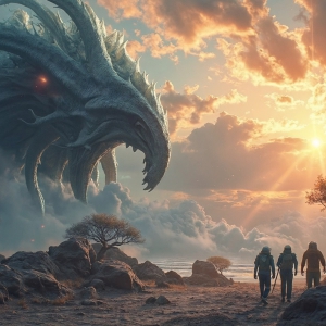 Amazing Alien Life forms and Planets. Fantasy Photographs, by Art by Innovation. Vibrant and detailed, high-resolution quality rendering of fantasy worlds with amazing creatures, both the fauna and flora, that might exist on alien worlds.