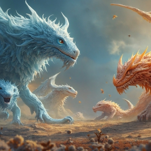 Amazing Alien Life forms and Planets. Fantasy Photographs, by Art by Innovation. Vibrant and detailed, high-resolution quality rendering of fantasy worlds with amazing creatures, both the fauna and flora, that might exist on alien worlds.