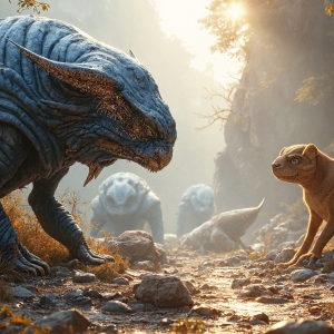 Amazing Alien Life forms and Planets. Fantasy Photographs, by Art by Innovation. Vibrant and detailed, high-resolution quality rendering of fantasy worlds with amazing creatures, both the fauna and flora, that might exist on alien worlds.