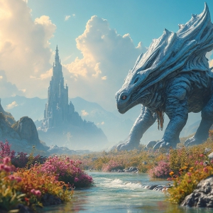Amazing Alien Life forms and Planets. Fantasy Photographs, by Art by Innovation. Vibrant and detailed, high-resolution quality rendering of fantasy worlds with amazing creatures, both the fauna and flora, that might exist on alien worlds.