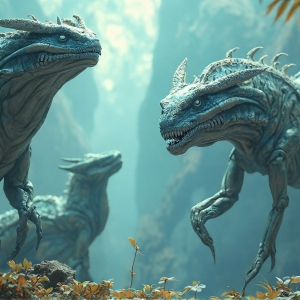 Amazing Alien Life forms and Planets. Fantasy Photographs, by Art by Innovation. Vibrant and detailed, high-resolution quality rendering of fantasy worlds with amazing creatures, both the fauna and flora, that might exist on alien worlds.