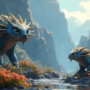 Amazing Alien Life forms and Planets. Fantasy Photographs, by Art by Innovation. Vibrant and detailed, high-resolution quality rendering of fantasy worlds with amazing creatures, both the fauna and flora, that might exist on alien worlds.