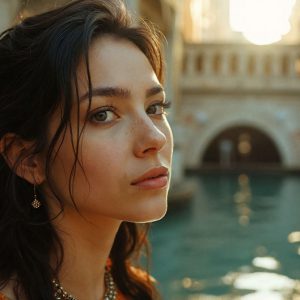 A collection of pictures of beautiful women from various locations around the world. This collection of images was created using AI and includes a mixture of real world locations, as well as fantasy settings. The image prompt was wrote to the make the background a high priority along with the model in the photograph.