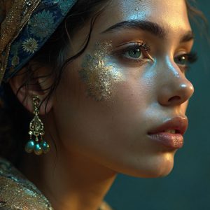 A collection of pictures of beautiful women from various locations around the world. This collection of images was created using AI and includes a mixture of real world locations, as well as fantasy settings. The image prompt was wrote to the make the background a high priority along with the model in the photograph.