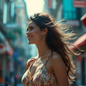 A collection of pictures of beautiful women from various locations around the world. This collection of images was created using AI and includes a mixture of real world locations, as well as fantasy settings. The image prompt was wrote to the make the background a high priority along with the model in the photograph.