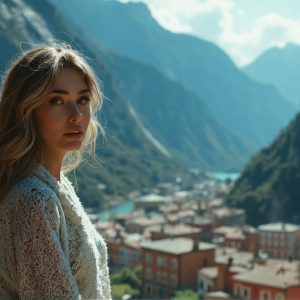 A collection of pictures of beautiful women from various locations around the world. This collection of images was created using AI and includes a mixture of real world locations, as well as fantasy settings. The image prompt was wrote to the make the background a high priority along with the model in the photograph.