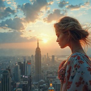 A collection of pictures of beautiful women from various locations around the world. This collection of images was created using AI and includes a mixture of real world locations, as well as fantasy settings. The image prompt was wrote to the make the background a high priority along with the model in the photograph.