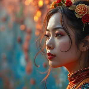 A collection of pictures of beautiful women from various locations around the world. This collection of images was created using AI and includes a mixture of real world locations, as well as fantasy settings. The image prompt was wrote to the make the background a high priority along with the model in the photograph.