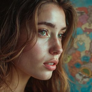 A collection of pictures of beautiful women from various locations around the world. This collection of images was created using AI and includes a mixture of real world locations, as well as fantasy settings. The image prompt was wrote to the make the background a high priority along with the model in the photograph.