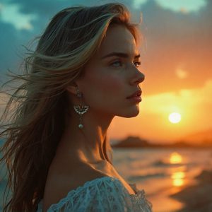 A collection of pictures of beautiful women from various locations around the world. This collection of images was created using AI and includes a mixture of real world locations, as well as fantasy settings. The image prompt was wrote to the make the background a high priority along with the model in the photograph.