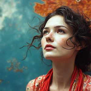 A collection of pictures of beautiful women from various locations around the world. This collection of images was created using AI and includes a mixture of real world locations, as well as fantasy settings. The image prompt was wrote to the make the background a high priority along with the model in the photograph.