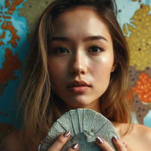 A collection of pictures of beautiful women from various locations around the world. This collection of images was created using AI and includes a mixture of real world locations, as well as fantasy settings. The image prompt was wrote to the make the background a high priority along with the model in the photograph.