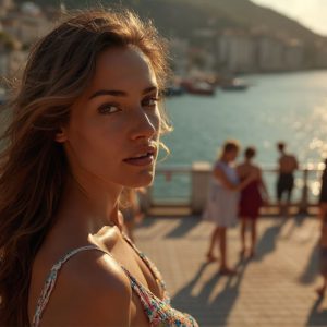 A collection of pictures of beautiful women from various locations around the world. This collection of images was created using AI and includes a mixture of real world locations, as well as fantasy settings. The image prompt was wrote to the make the background a high priority along with the model in the photograph.