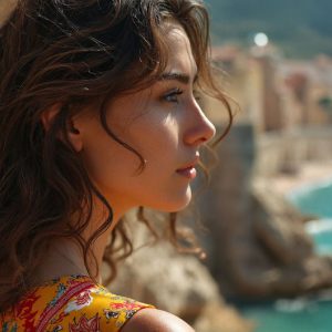 A collection of pictures of beautiful women from various locations around the world. This collection of images was created using AI and includes a mixture of real world locations, as well as fantasy settings. The image prompt was wrote to the make the background a high priority along with the model in the photograph.