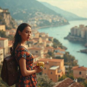 A collection of pictures of beautiful women from various locations around the world. This collection of images was created using AI and includes a mixture of real world locations, as well as fantasy settings. The image prompt was wrote to the make the background a high priority along with the model in the photograph.