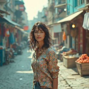 A collection of pictures of beautiful women from various locations around the world. This collection of images was created using AI and includes a mixture of real world locations, as well as fantasy settings. The image prompt was wrote to the make the background a high priority along with the model in the photograph.