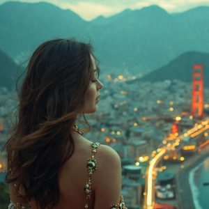 A collection of pictures of beautiful women from various locations around the world. This collection of images was created using AI and includes a mixture of real world locations, as well as fantasy settings. The image prompt was wrote to the make the background a high priority along with the model in the photograph.