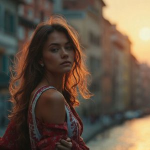 A collection of pictures of beautiful women from various locations around the world. This collection of images was created using AI and includes a mixture of real world locations, as well as fantasy settings. The image prompt was wrote to the make the background a high priority along with the model in the photograph.