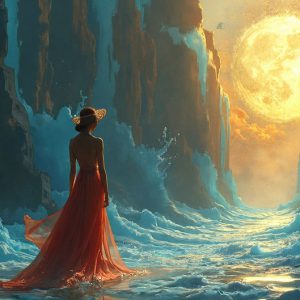 A collection of pictures of beautiful women from various locations around the world. This collection of images was created using AI and includes a mixture of real world locations, as well as fantasy settings. The image prompt was wrote to the make the background a high priority along with the model in the photograph.