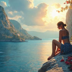 A collection of pictures of beautiful women from various locations around the world. This collection of images was created using AI and includes a mixture of real world locations, as well as fantasy settings. The image prompt was wrote to the make the background a high priority along with the model in the photograph.