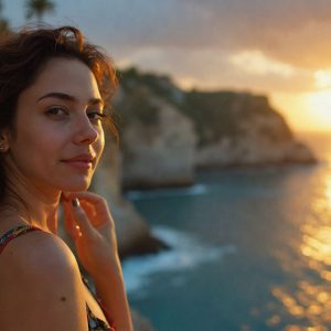 A collection of pictures of beautiful women from various locations around the world. This collection of images was created using AI and includes a mixture of real world locations, as well as fantasy settings. The image prompt was wrote to the make the background a high priority along with the model in the photograph.