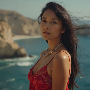 A collection of pictures of beautiful women from various locations around the world. This collection of images was created using AI and includes a mixture of real world locations, as well as fantasy settings. The image prompt was wrote to the make the background a high priority along with the model in the photograph.