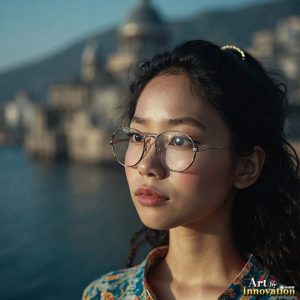 A collection of pictures of beautiful women from various locations around the world. This collection of images was created using AI and includes a mixture of real world locations, as well as fantasy settings. The image prompt was wrote to the make the background a high priority along with the model in the photograph.