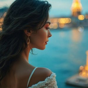 A collection of pictures of beautiful women from various locations around the world. This collection of images was created using AI and includes a mixture of real world locations, as well as fantasy settings. The image prompt was wrote to the make the background a high priority along with the model in the photograph.