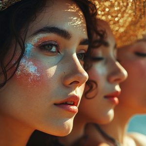 A collection of pictures of beautiful women from various locations around the world. This collection of images was created using AI and includes a mixture of real world locations, as well as fantasy settings. The image prompt was wrote to the make the background a high priority along with the model in the photograph.