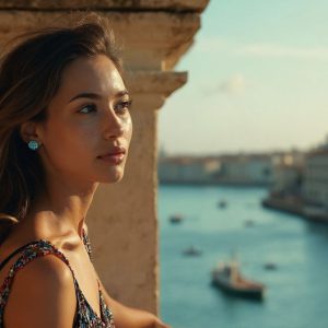 A collection of pictures of beautiful women from various locations around the world. This collection of images was created using AI and includes a mixture of real world locations, as well as fantasy settings. The image prompt was wrote to the make the background a high priority along with the model in the photograph.