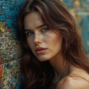 A collection of pictures of beautiful women from various locations around the world. This collection of images was created using AI and includes a mixture of real world locations, as well as fantasy settings. The image prompt was wrote to the make the background a high priority along with the model in the photograph.