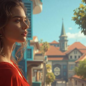 A collection of pictures of beautiful women from various locations around the world. This collection of images was created using AI and includes a mixture of real world locations, as well as fantasy settings. The image prompt was wrote to the make the background a high priority along with the model in the photograph.