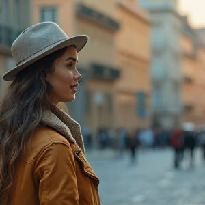 A collection of pictures of beautiful women from various locations around the world. This collection of images was created using AI and includes a mixture of real world locations, as well as fantasy settings. The image prompt was wrote to the make the background a high priority along with the model in the photograph.