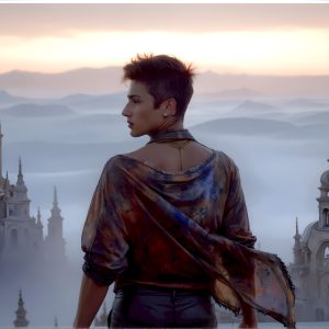 The Beautiful Young Men of the Golden City, is a collection of AI generated images of sexy, glamorous, handsome guys in the heavens. In this fantasy photograph of a young men in their late teens and 20's, overlooking a large golden city in the heavens. Generated to be as realistic as possible, in this this fantasy setting, with todays technology. Wearing jeans, an unbuttoned, vibrant, long-sleeve, button down shirt. The subject is enjoying a beautiful day outdoors. The mystical, galactic landscape, and the vibrant cosmic canopies, every detail, from the texture of the clouds, to the magnificent, majestic gothic architecture of the golden city, is crafted to create an atmosphere of reverence and divine glory. With a breathtaking scene, offering warm golden hour lighting. The heavenly landscape evokes a sense of freedom and tranquility, that is expresses through his facial features and smile, as day turns to night. The heavenly landscape evokes a sense of mysterious black space and light, with a vast galaxy that almost covers the image, the stars and constellations sparkle bright, in dark blue sky.