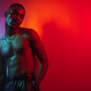 AI-generated art capturing men in a rainbow of colors creates a striking visual impact, blending surreal, vibrant, and high-fashion elements. Featuring artwork of beautiful, shirtless, muscular men embellished with or surrounded by a vibrant rainbow palette, evoking themes of pride, vitality, and artistic expression.