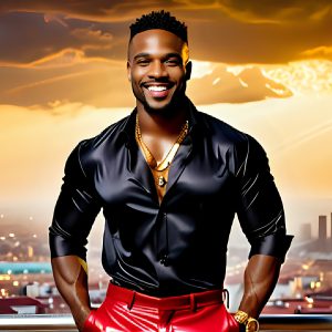 The Men of the Golden City is a collection of AI generated images of beautiful, glamorous, handsome guys in the heavens. The heavenly landscape evokes a sense of magnificence, the majestic gothic architecture, is detailed and crafted to create an atmosphere of reverence and divine glory. The mystical and galactic landscape highlights the golden city. The great detail of the city and the billowing clouds. A golden river flows from the city to the end of the galaxy. The vast galaxy almost covers the image. The stars and constellations sparkle in the galaxy. The city has massive, magnificent, majestic gothic architecture.