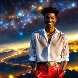 The Beautiful & Handsome Men of the Golden City, is a collection of AI generated images of sexy, glamorous, handsome guys in the heavens. On a balcony, overlooking a large golden city in the heavens. The heavenly landscape evokes a sense of magnificence, the majestic gothic architecture, is detailed and crafted to create an atmosphere of reverence and divine glory. The mystical and galactic landscape highlights the golden city. The great detail of the city and the billowing clouds. A golden river flows from the city to the end of the galaxy. A breathtaking scene of Salar de Uyuni at sunset, reflecting a vibrant gold hue. The stars and constellations sparkle in the galaxy. The city has massive, magnificent, majestic gothic architecture.