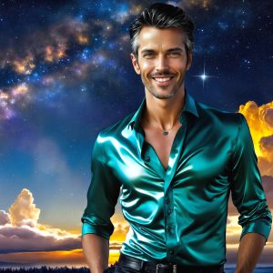 The Beautiful & Handsome Men of the Golden City, is a collection of AI generated images of sexy, glamorous, handsome guys in the heavens. On a balcony, overlooking a large golden city in the heavens. The heavenly landscape evokes a sense of magnificence, the majestic gothic architecture, is detailed and crafted to create an atmosphere of reverence and divine glory. The mystical and galactic landscape highlights the golden city. The great detail of the city and the billowing clouds. A golden river flows from the city to the end of the galaxy. A breathtaking scene of Salar de Uyuni at sunset, reflecting a vibrant gold hue. The stars and constellations sparkle in the galaxy. The city has massive, magnificent, majestic gothic architecture.