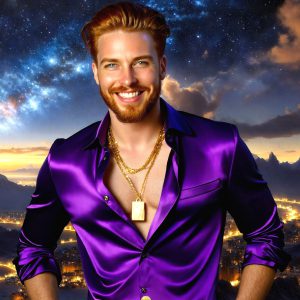 The Beautiful & Handsome Men of the Golden City, is a collection of AI generated images of sexy, glamorous, handsome guys in the heavens. On a balcony, overlooking a large golden city in the heavens. The heavenly landscape evokes a sense of magnificence, the majestic gothic architecture, is detailed and crafted to create an atmosphere of reverence and divine glory. The mystical and galactic landscape highlights the golden city. The great detail of the city and the billowing clouds. A golden river flows from the city to the end of the galaxy. A breathtaking scene of Salar de Uyuni at sunset, reflecting a vibrant gold hue. The stars and constellations sparkle in the galaxy. The city has massive, magnificent, majestic gothic architecture.