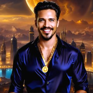 The Beautiful & Handsome Men of the Golden City, is a collection of AI generated images of sexy, glamorous, handsome guys in the heavens. On a balcony, overlooking a large golden city in the heavens. The heavenly landscape evokes a sense of magnificence, the majestic gothic architecture, is detailed and crafted to create an atmosphere of reverence and divine glory. The mystical and galactic landscape highlights the golden city. The great detail of the city and the billowing clouds. A golden river flows from the city to the end of the galaxy. A breathtaking scene of Salar de Uyuni at sunset, reflecting a vibrant gold hue. The stars and constellations sparkle in the galaxy. The city has massive, magnificent, majestic gothic architecture.