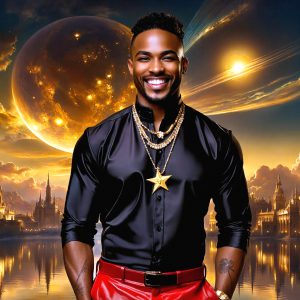 The Beautiful & Handsome Men of the Golden City, is a collection of AI generated images of sexy, glamorous, handsome guys in the heavens. On a balcony, overlooking a large golden city in the heavens. The heavenly landscape evokes a sense of magnificence, the majestic gothic architecture, is detailed and crafted to create an atmosphere of reverence and divine glory. The mystical and galactic landscape highlights the golden city. The great detail of the city and the billowing clouds. A golden river flows from the city to the end of the galaxy. A breathtaking scene of Salar de Uyuni at sunset, reflecting a vibrant gold hue. The stars and constellations sparkle in the galaxy. The city has massive, magnificent, majestic gothic architecture.